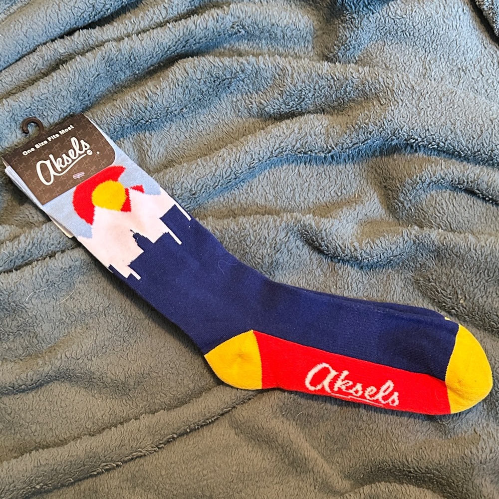 Aksels Women's Colorful Socks Colorado - Blue, Red, Yellow